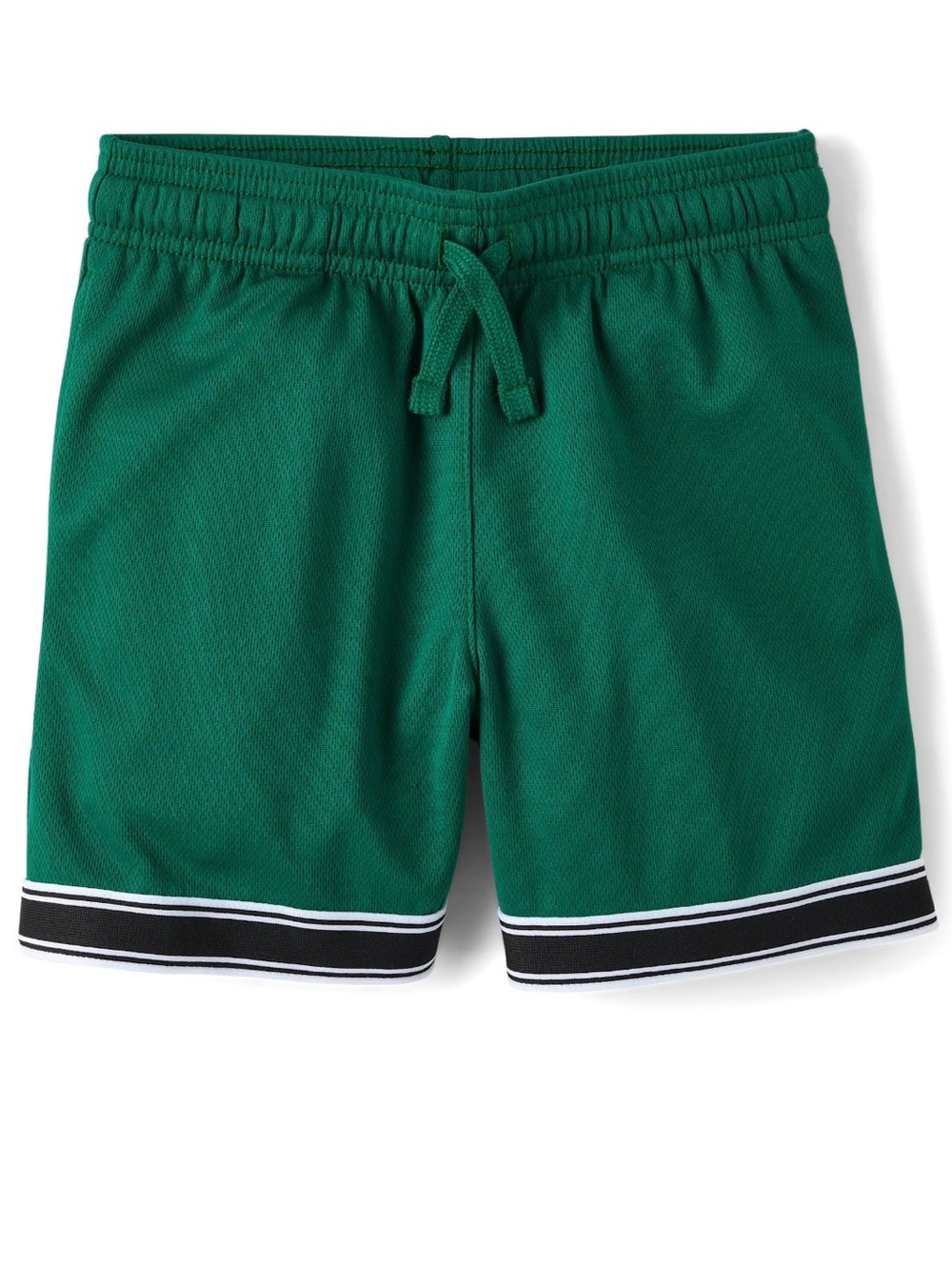 Boys Quick Dry Contrast Hem Mesh Active Shorts